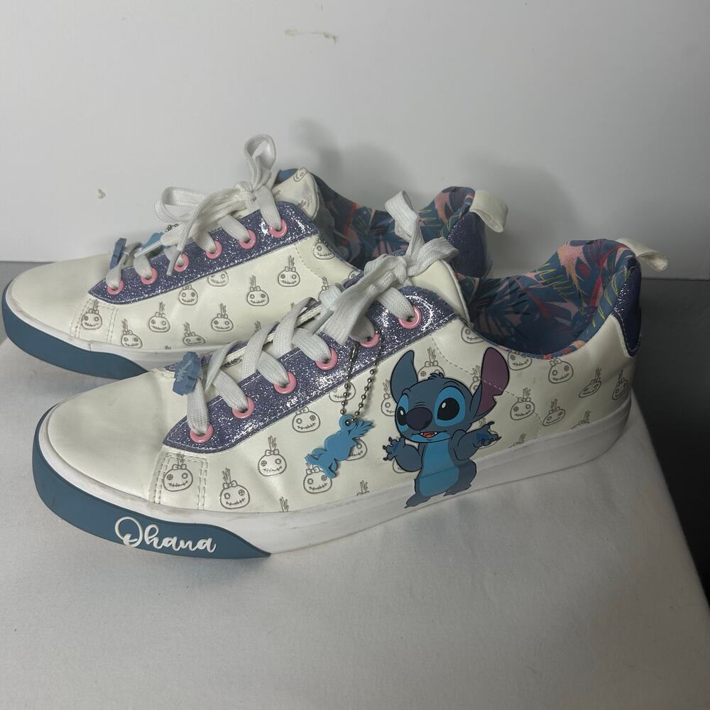 Disney Lilo & Stitch Ohana Sneakers Women’s 11 Glitter Charms Ground Up